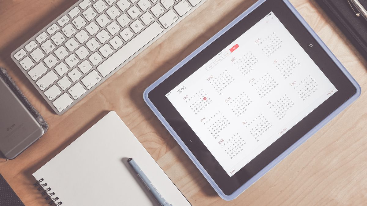 Reviewing meeting slot settings for a booking tool on a tablet
