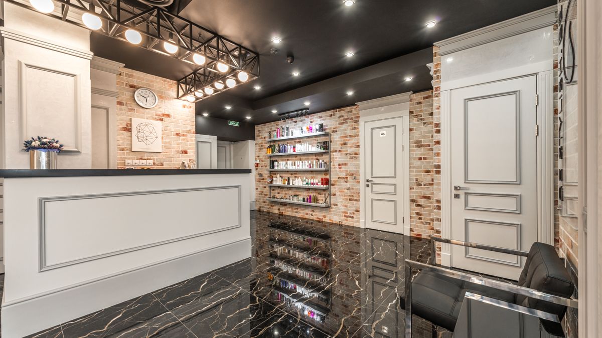 A salon reception counter, where booking confirmations are handled
